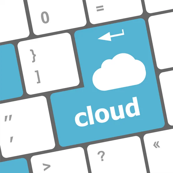 Toetsenbord van de computer voor cloud computing — Stockfoto