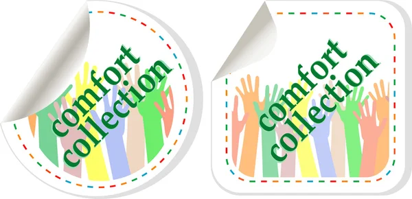 Comfort wear collection stickers — Stock Photo, Image