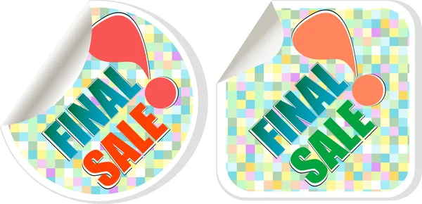 Final sale - best discount sale stickers set — Stock Photo, Image