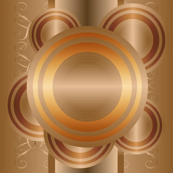 Абстрактный фон с золотыми кругами — стоковое фото