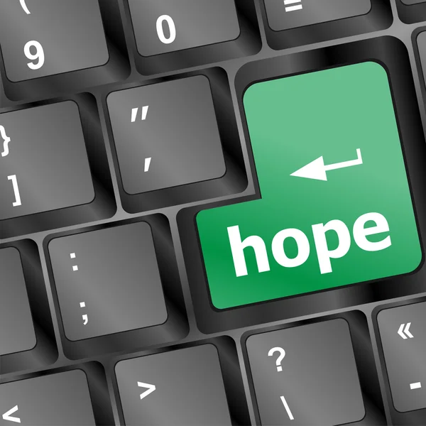 Computer keyboard with hope key — Stock Photo, Image