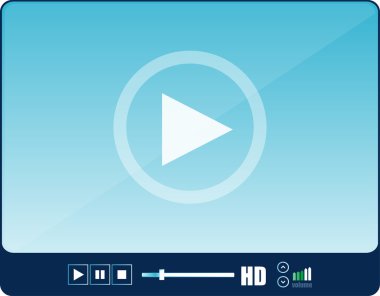 Mavi video oynatıcı web için