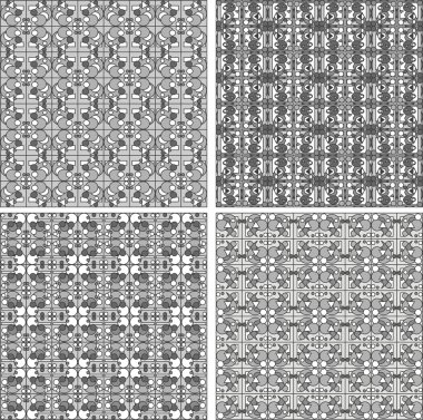 Dikişsiz damask desenler koleksiyon