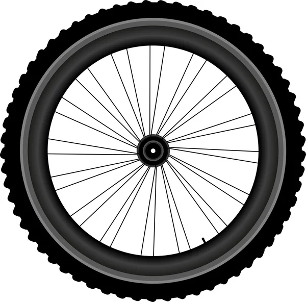 Beyaz arka plan üzerinde izole bisiklet tekerleği — Stok fotoğraf