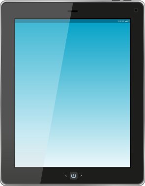 Beyaz - özgün tasarım izole dokunmatik yüzey veya tablet pc