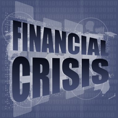 finansal kriz kavramı - iş dünyası ekrana dokunuyor