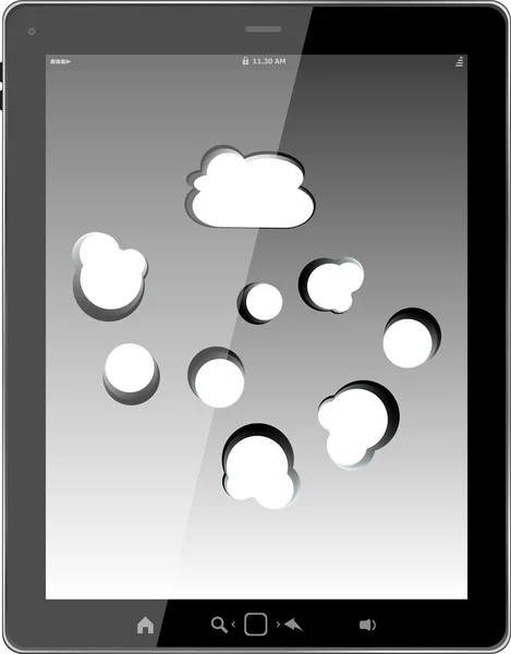 Cloud-computing connection on the digital tablet pc — Stock Photo, Image