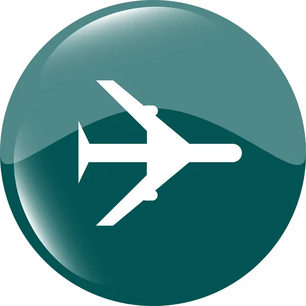 飛行機や旅行のウェブアイコンのデザイン要素 — ストック写真