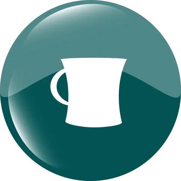 Coffee cup button icon — Stock Photo, Image