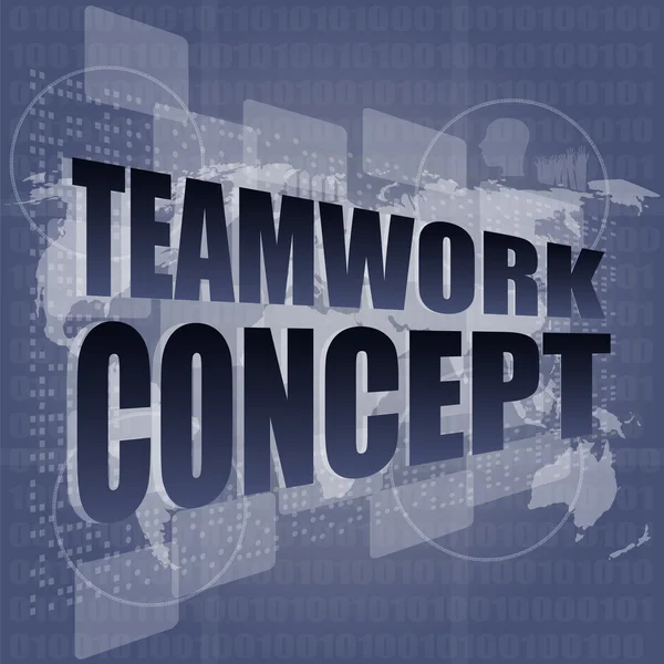 Teamwork concept - business growth on touch screen — Stock Photo, Image
