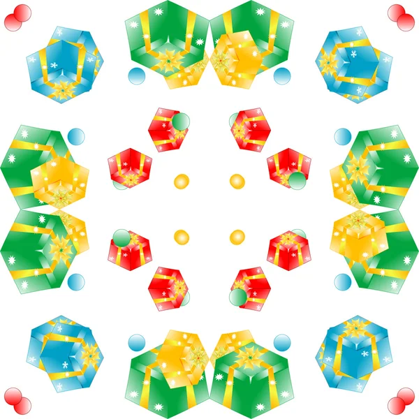 Hediye kutuları kusursuz desen arkaplanı — Stok fotoğraf