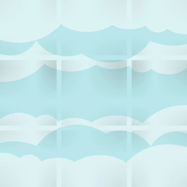 Abstract speech bubbles in the shape of clouds used in a social networks on light blue background — Stock Photo, Image