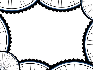 beyaz zemin üzerine spor model izole bisiklet tekerleği