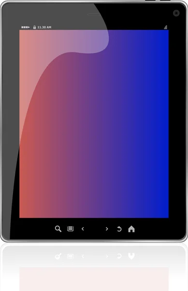 Photo-realistic vertical tablet pc with abstract screen — Stockfoto