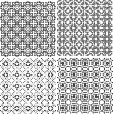 tek renkli geometrik Dikişsiz desen ayarlayın. arka planlar