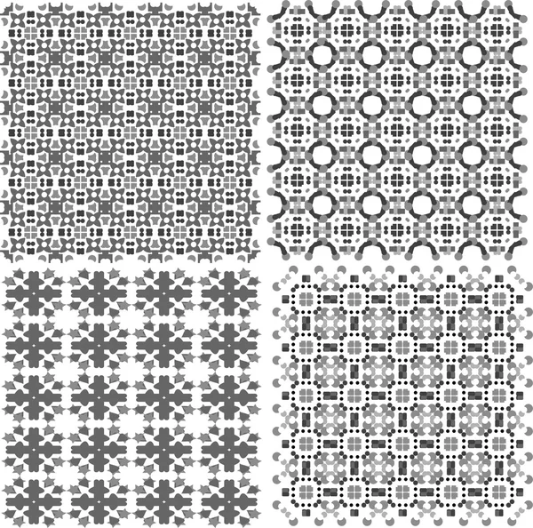 Geometric seamless patterns set, backgrounds collection — Stock Photo, Image