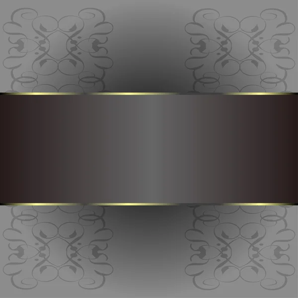 Abstracte achtergrond met gouden banner — Stockfoto