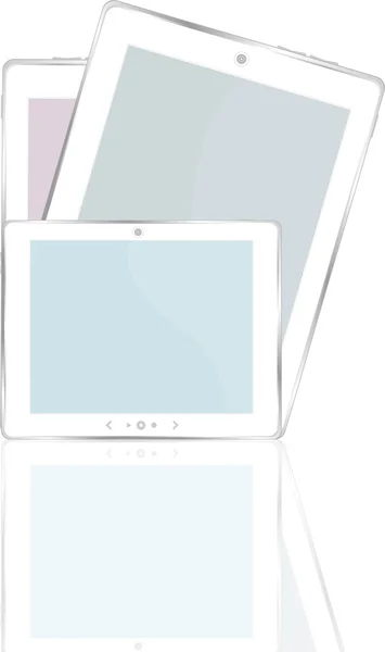 Hoge-gedetailleerde zwarte tablet pc op witte achtergrond — Stockfoto