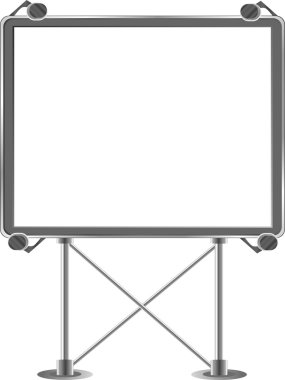 Beyaz üzerinde açık büyük billboard