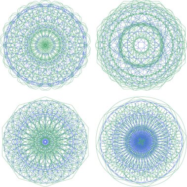 Mandala. Round ornament pattern set