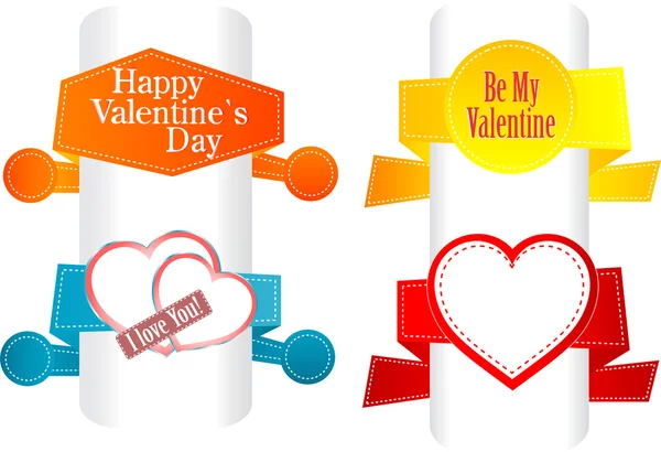 Valentine's day and wedding stickers and labels set — Stock Photo, Image