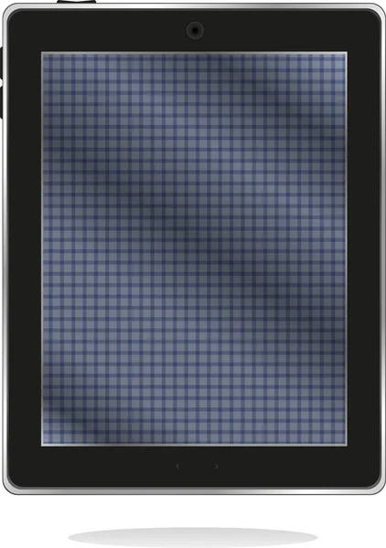 Черный планшет с абстрактным синим экраном — стоковое фото