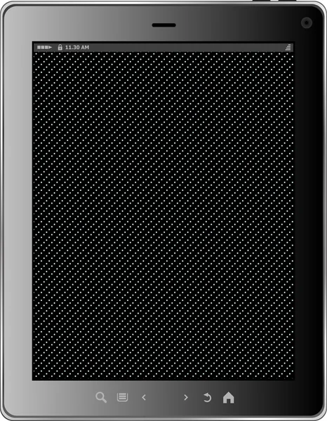 Tablet PC realista con pantalla negra aislada sobre fondo blanco ilustración eps10 — Foto de Stock