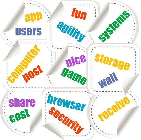 Cloud computing concept design - stickers set — Stock Photo, Image