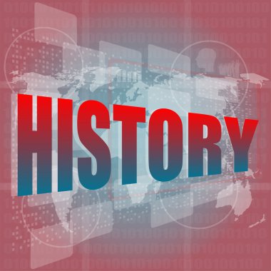 socail kavramı: dijital dokunmatik ekranda geçmiş sözler