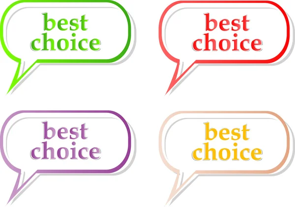 Best choice label stickers set — Stock Photo, Image