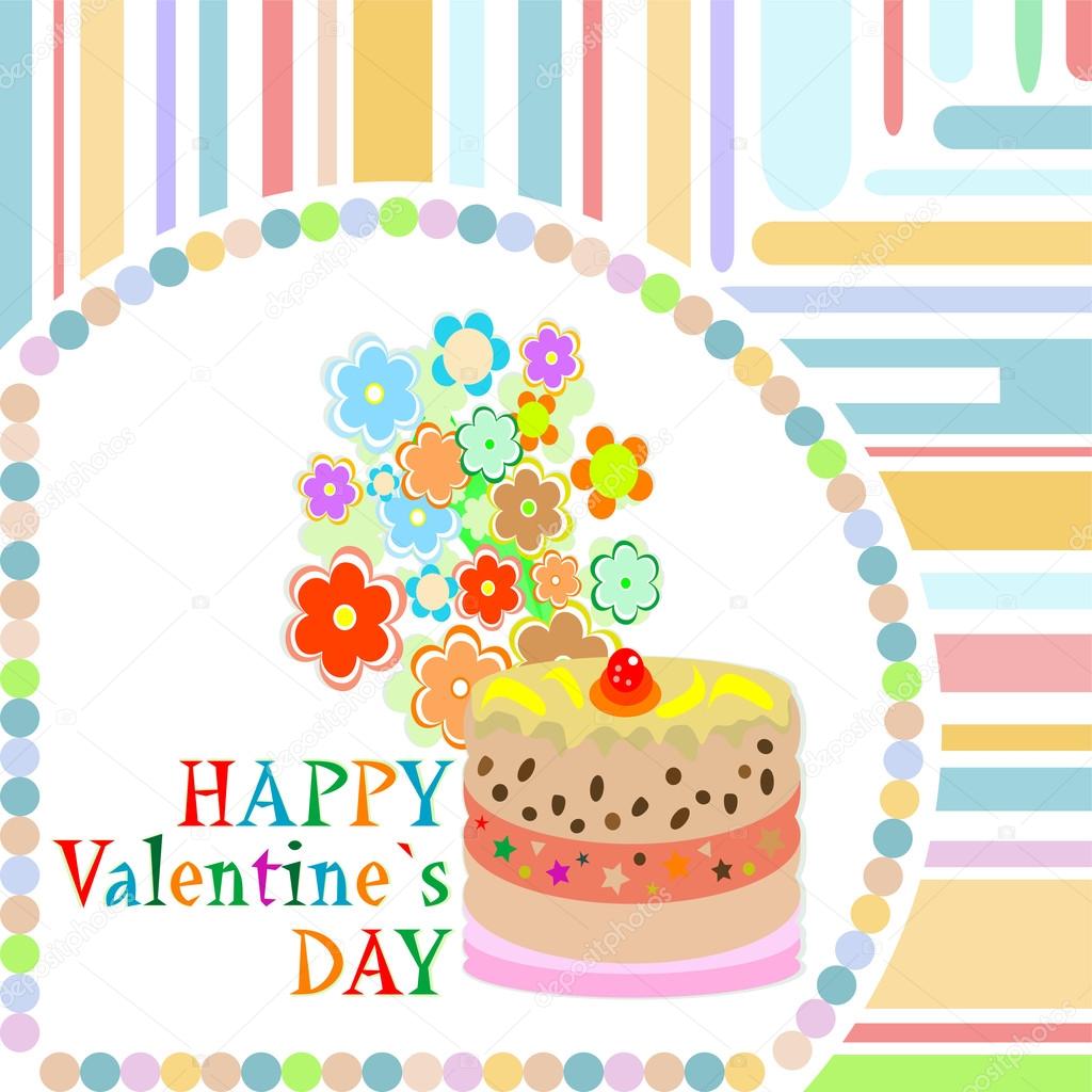  valentine day frame with sweet cupcake