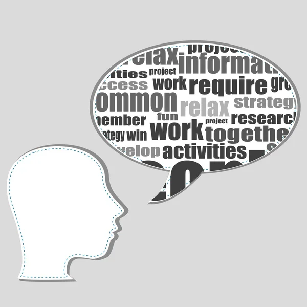 Brain training in business word collage — Stock Photo, Image