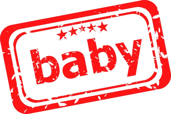 Ordet baby på röda gummistämpel — Stockfoto