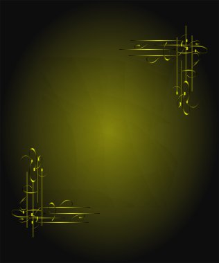 viejo verde y dorado fondo