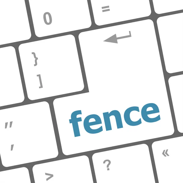Fence word on computer pc keyboard key — Stock Photo, Image
