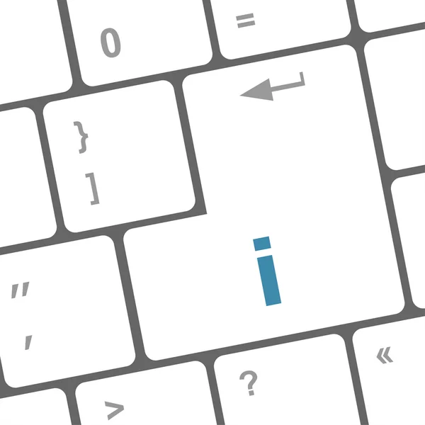 If oder info word auf der Tastatur des Computers — Stockfoto