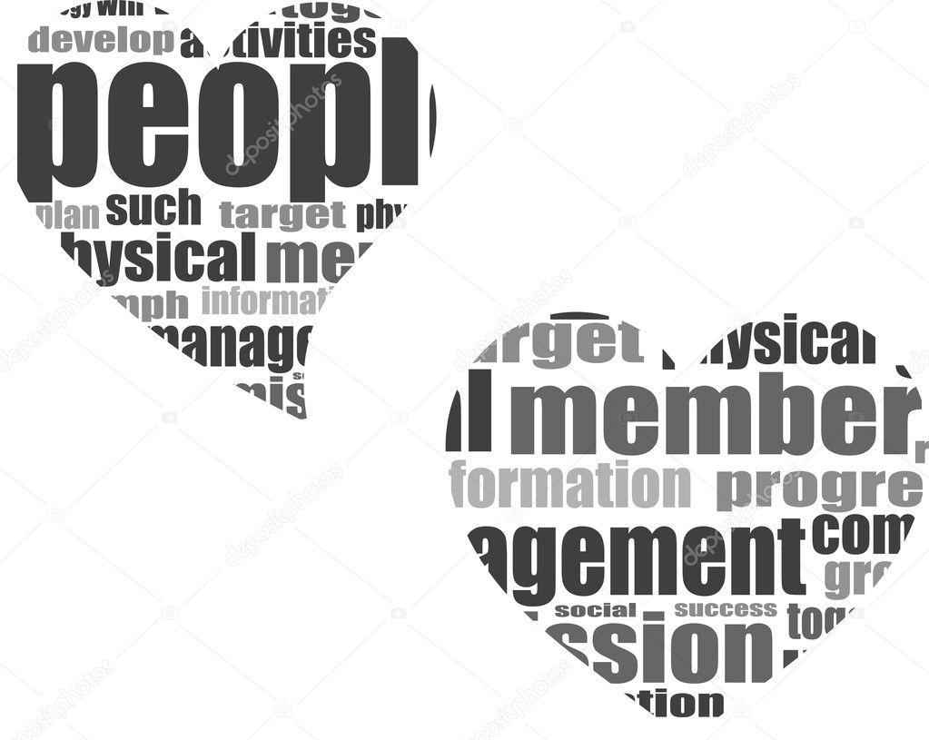 Business word collage. Illustration with different association terms