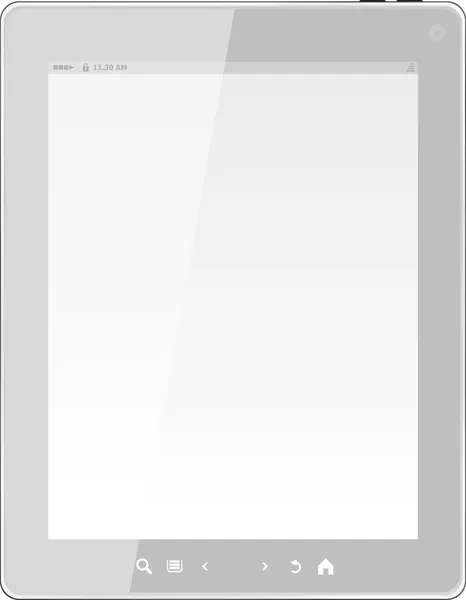 Білий планшетний комп'ютер — стокове фото