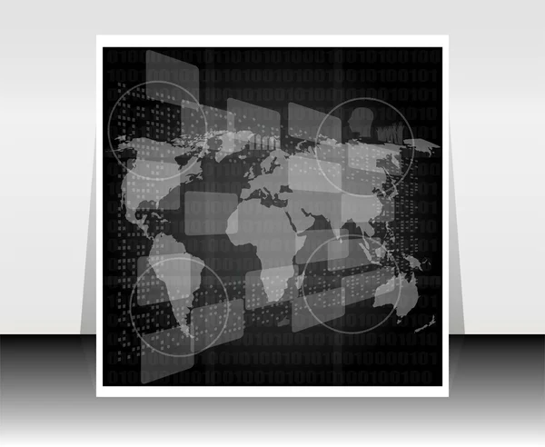 Flygblad eller täcka design med jorden världskarta — Stockfoto