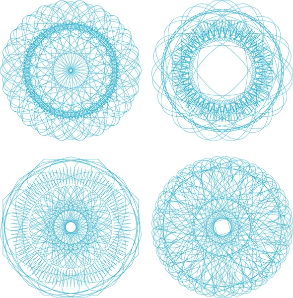Abstract blue with circle pattern, mandala set — Stock Photo, Image