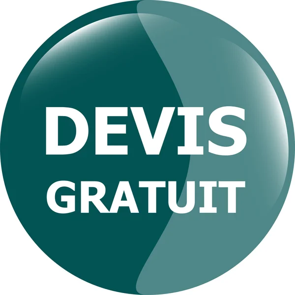 Devis gratuit, gratis offert glansigt gröna knappen — Stockfoto