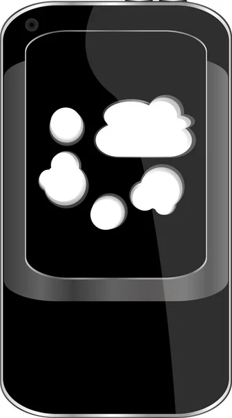 Concept de cloud computing. Téléphone intelligent mobile avec icône cloud — Photo