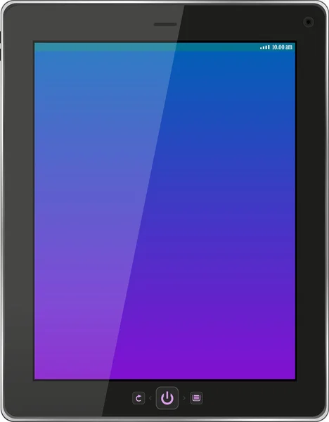 Tabletă PC cu ecran albastru — Fotografie, imagine de stoc
