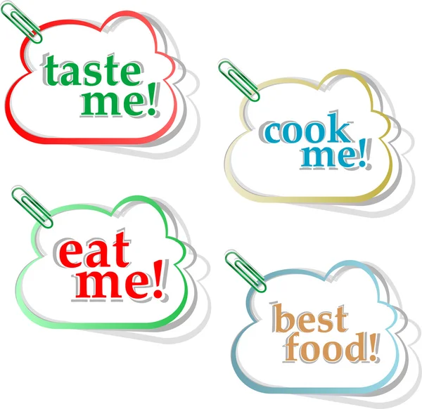 Eat me, taste me and cook me stickers