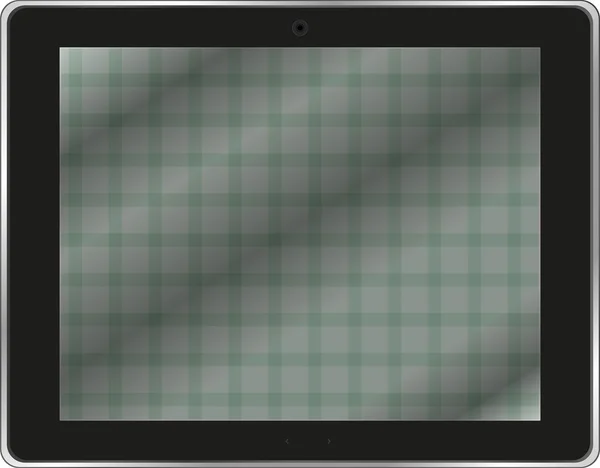 Μαύρο αφηρημένο tablet pc σε λευκό φόντο — Φωτογραφία Αρχείου