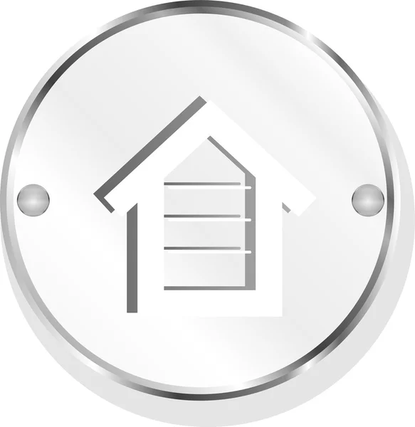 Домашний знак на металлической кнопке интернет оригинальная иллюстрация — стоковое фото