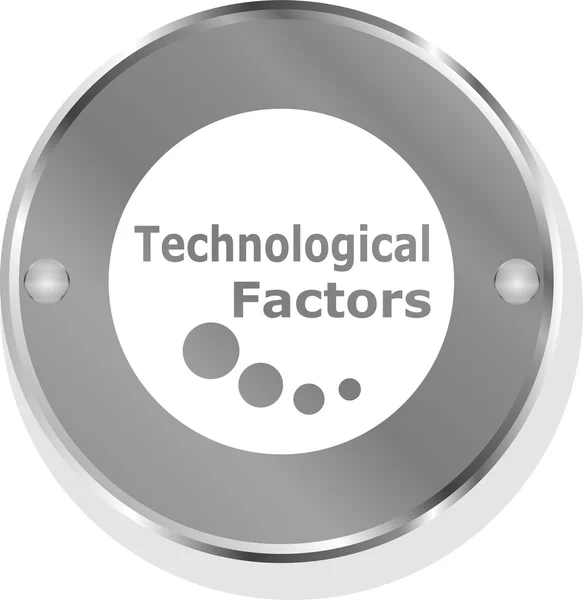 Technologische factoren metalen knop — Stockfoto