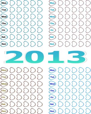 basit günlük 2013 takvim