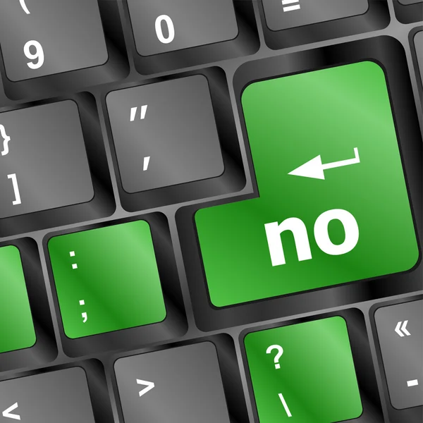 No button on computer keyboard key — Stock Photo, Image