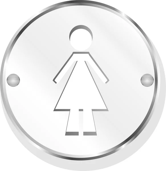 Woman metallic button — Stock Photo, Image